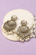White Oxidised Alloy Earrings image number 2