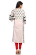 White Flared Cotton Kurta image number 1