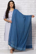Indigo Cotton Dupatta image number 0