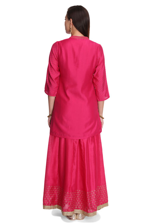 Pink Straight Poly Cotton Indie Top image number 5