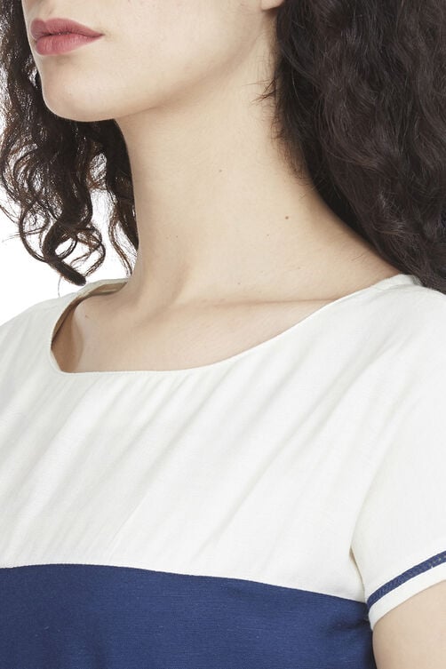 Indigo A Line Viscose Dress image number 1