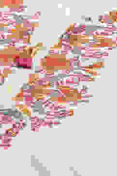 White Printed Floral Detail Straight Indie Top image number 1