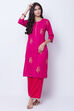 Green Poly Cotton Straight Kurta image number 0