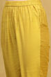 Yellow Viscose Blend Embroidered Straight Suit Set image number 2