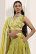 Pink Polyester Kalidar Lehenga Set image number 7