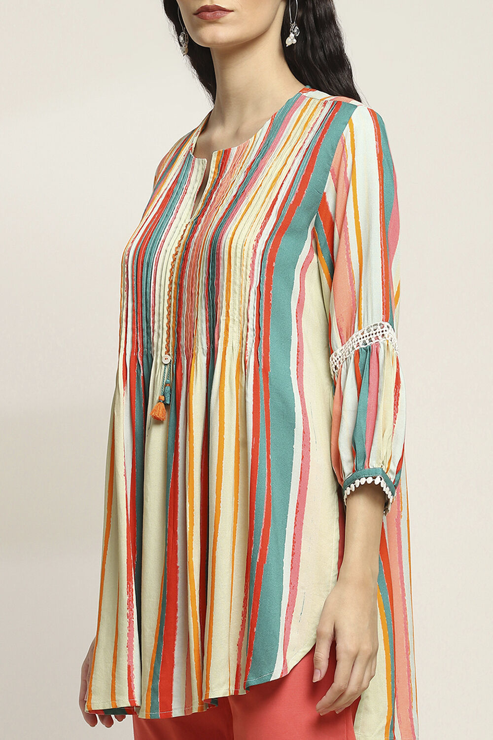 Multi Viscose Rayon Straight Kurti image number 1