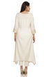Ecru Asymmetric Viscose Kurta image number 4