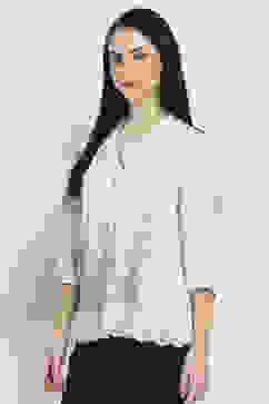 White Printed Straight Shirt-Style Indie Top image number 2