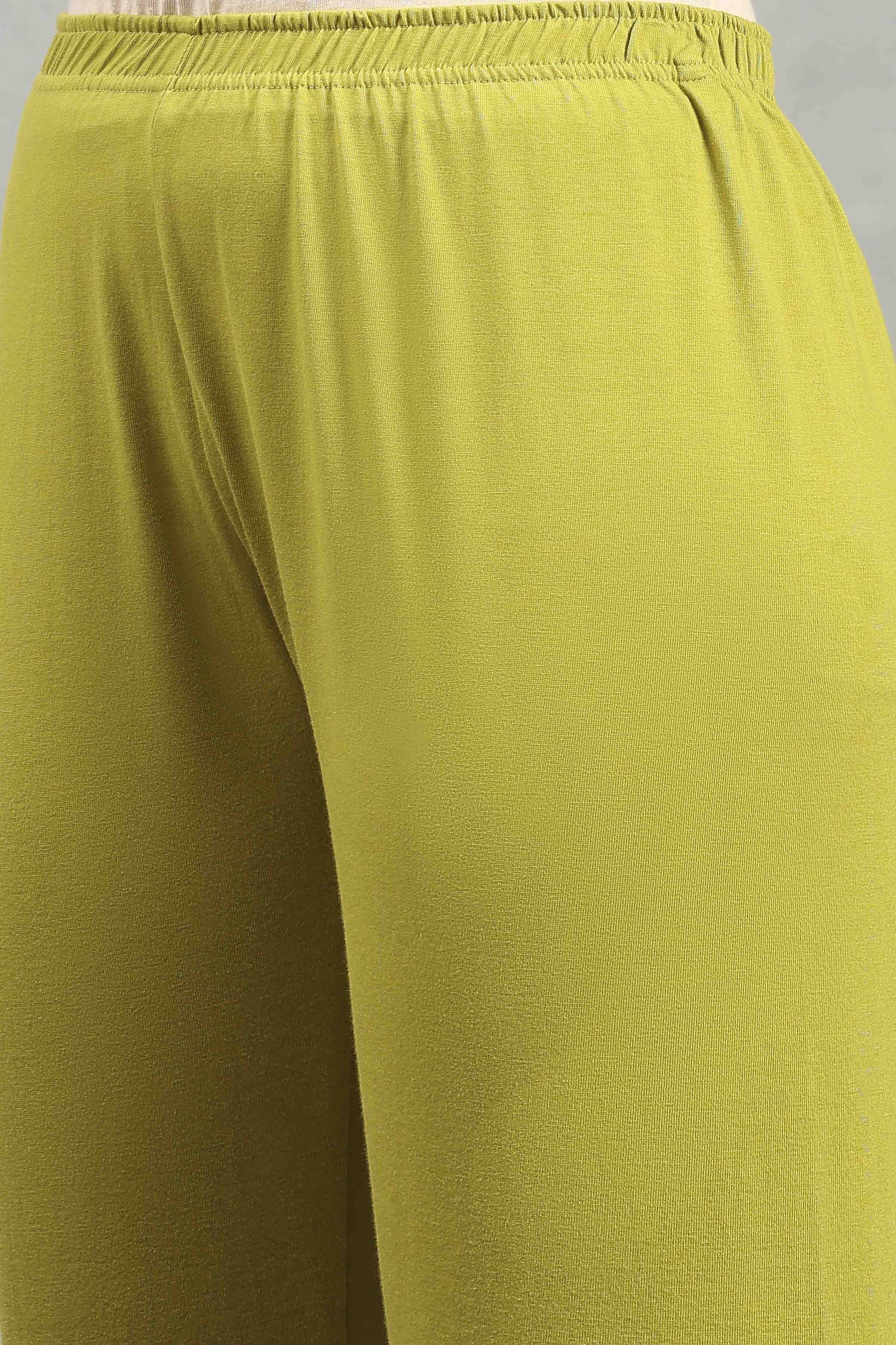 Lime Viscose Rayon Printed Anarkali Suit Set image number 2