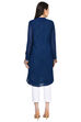 Indigo Straight Viscose Kurta image number 2