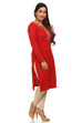 Dark Pink Straight Acrylic Kurta image number 3