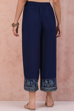 Indigo LIVA Palazzo Pants image number 4