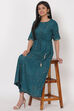 Green Viscose Rayon A Line Kurta image number 4