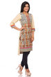Beige Cotton Asymmetric Kurta image number 2