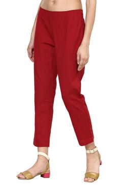 Maroon Cotton Pants image number 2