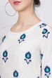 Off White Viscose Straight Suit Set image number 1