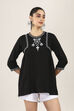Black Rayon Straight Tops image number 5