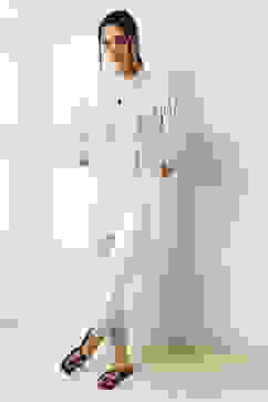 White Viscose Solid Regular Pants image number 0