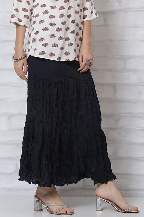 Teal Blue Cotton Skirt image number 3