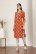 Brown Cotton Straight Kurtas image number 2