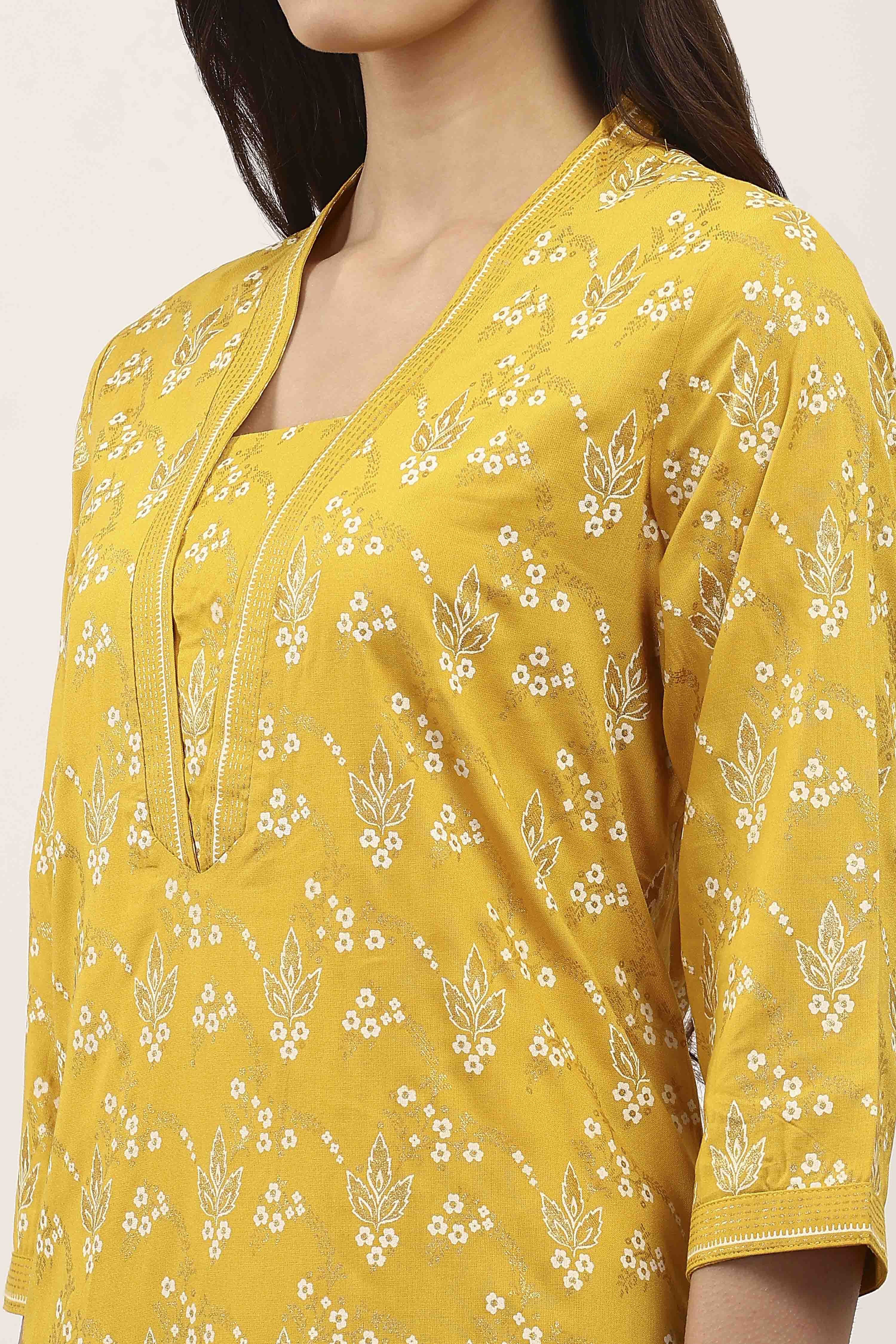 Pink Viscose Rayon Kurta Pants Set image number 1