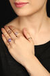 Golden Metal Brass Ring - Set Of 8 image number 0