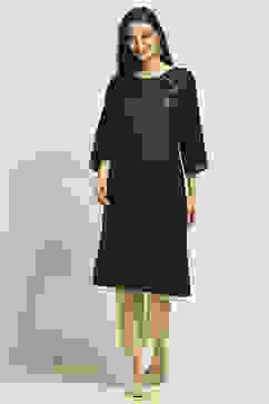 Black Printed Straight Kurta image number 5