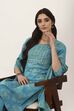 Blue Cotton Straight Suit Sets image number 7
