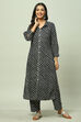 Red Striped Straight Kurta Set image number 0