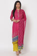 Pink Viscose Rayon Straight Kurta image number 2