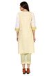 White Straight Cotton Kurta image number 3