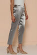 Silver Polyester Slim Pants image number 2