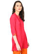 Pink Straight Cotton Indie Top image number 1