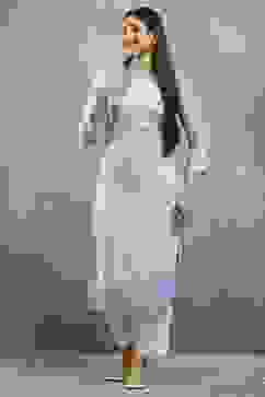 Blue Viscose Straight Kurta Pants Set image number 0