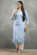 Blue Viscose Straight Kurta Pants Set image number 0