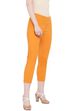 Orange Art Silk Slim Pants image number 3