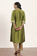 Lime Green Viscose Rayon Straight Kurta Pants Set image number 4