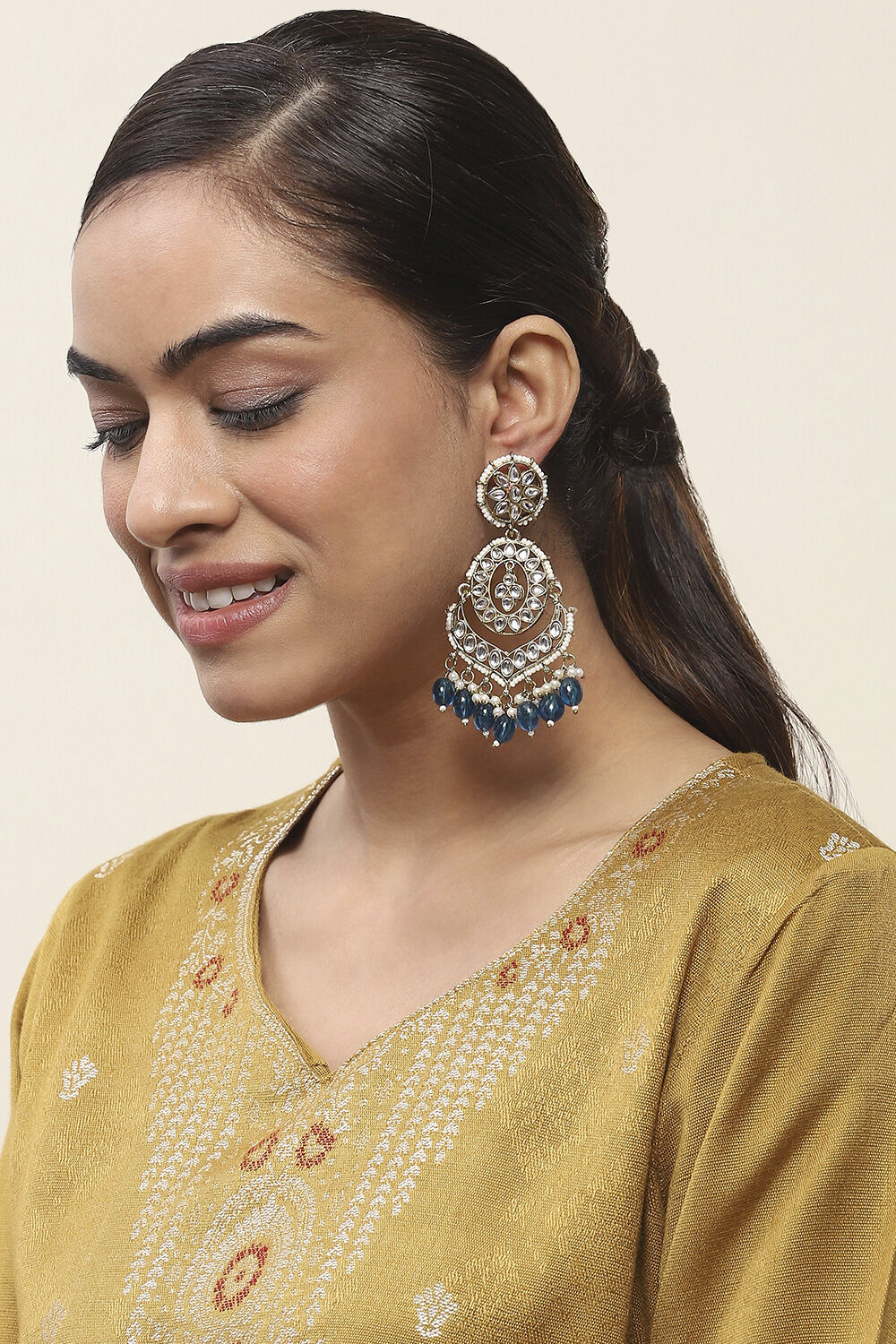 Dark Blue Oxidize Alloy Danglers image number 3