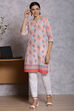 Orange Cotton And Cambric Straight Kurta image number 4