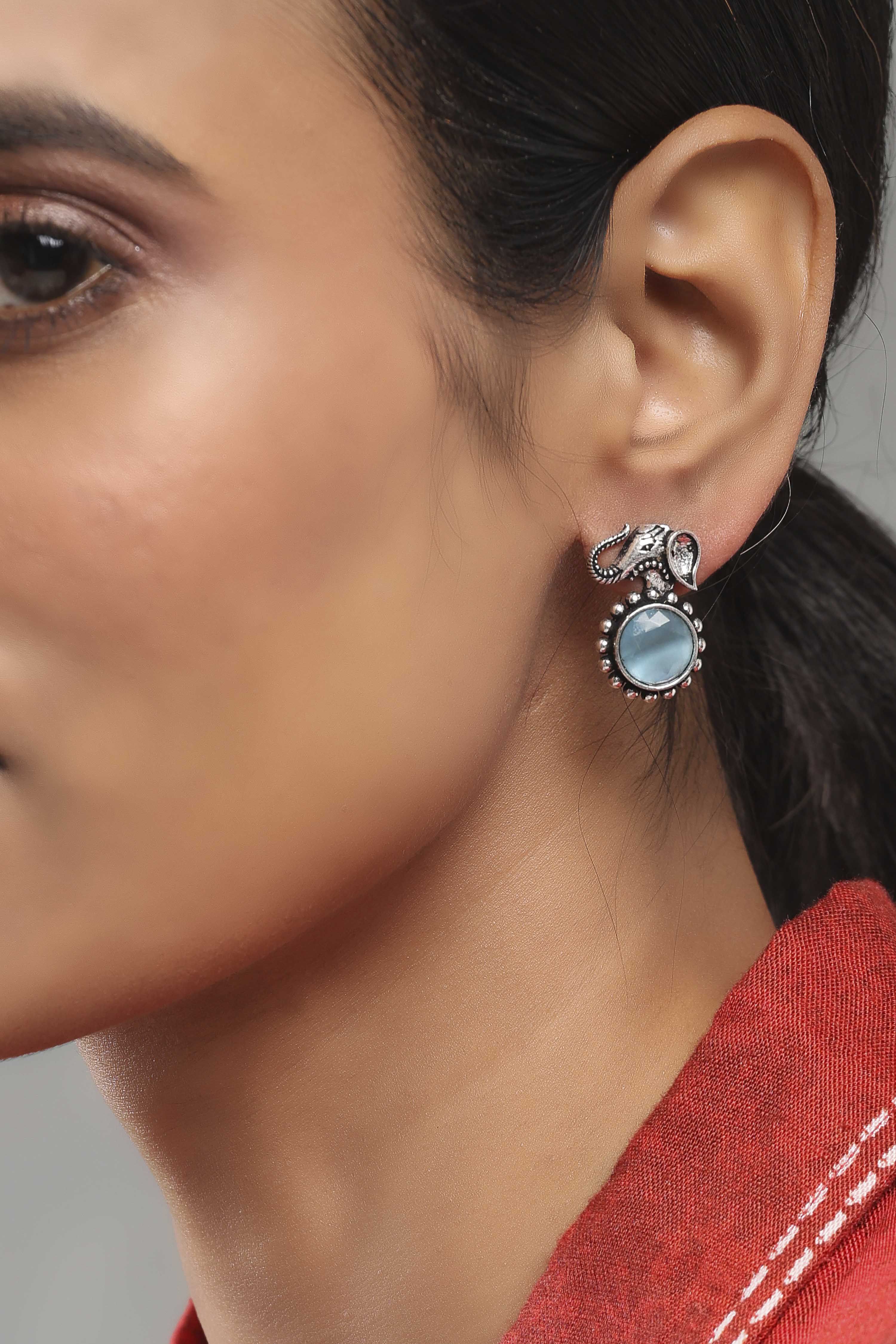 Light Blue Brass Studs image number 1