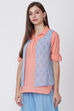 Peach Short top Cotton Indie Top image number 3