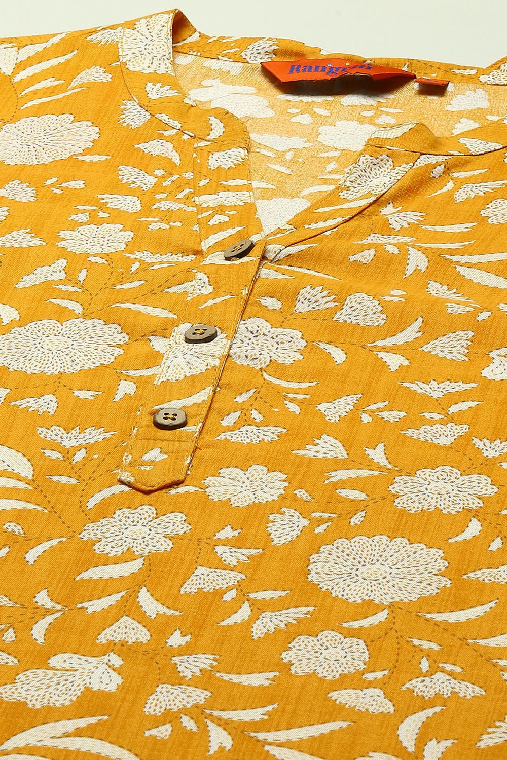 Green Floral Printed Straight Kurta image number 1