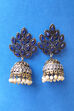 Dark Blue Metal Brass Earring image number 0