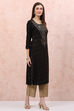 Fuchsia LIVA Straight Kurta image number 3