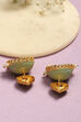 Mint Green Brass Earrings image number 2