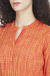 Orange A Line Cotton Dress image number 1