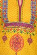 Yellow Straight Cotton Kurta image number 4