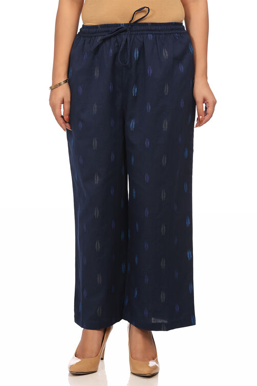 Indigo Cotton Fusion Pants image number 0
