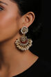 Red Metal Brass Earring image number 1