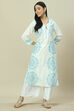 White LIVA Straight Kurta image number 0